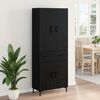 vidaXL Highboard Black Oak 69.5 x 34 x 180 cm Engineered Wood