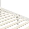 vidaXL Canopy Bed Frame without Mattress White Solid Wood 100x200 cm