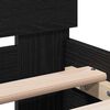vidaXL Bed Frame Black Oak 193 x 95 x 88 cm Solid Oak Wood