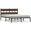 vidaXL Bed Frame without Mattress with Headboard Brown Oak 137x190 cm