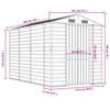 vidaXL Garden Shed Anthracite 191x300x198 cm Galvanised Steel