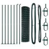 vidaXL Fence with Post Green 0.8 x 10 m Steel