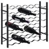 vidaXL Wine Rack for 36 Bottles Black Iron