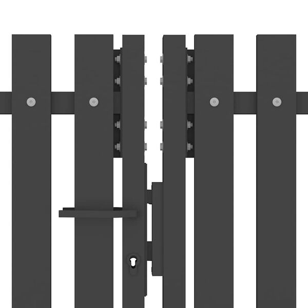 vidaXL Garden Fence Gate Steel 400x125 cm Anthracite