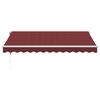 vidaXL Automatic Retractable Awning with LED Burgundy 350x250 cm