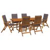 vidaXL Outdoor Dining Set with Parasol 8 pcs 6-Seaters Anthracite