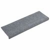 vidaXL Stair Mats Self-adhesive 30 pcs 65x21x4 cm Light Grey Rectangular Edge
