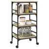 vidaXL Kitchen Trolley Sonoma Oak 45x35x89.5 cm Engineered Wood