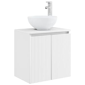 vidaXL Wall-Mounted Sink Vanity White 49.5 x 35 x 63 cm