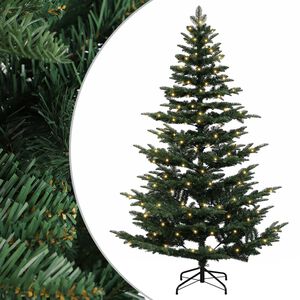 vidaXL Artificial Hinged Christmas Tree 120 cm 150 LEDs Warm White