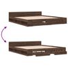 vidaXL Bed Frame with Drawers without Mattress Brown Oak 180x200 cm Super King