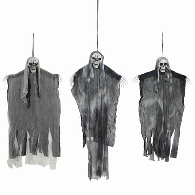 Halloween Hanging Ghost 3 pcs Black 66 x 110 cm