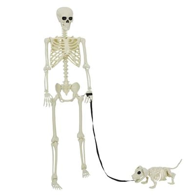 Halloween Skeleton Set 2 pcs White 155 x 38.5 cm