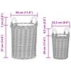 vidaXL Planter Basket with Storage 2 pcs Grey