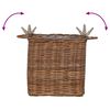 vidaXL Planter Basket with Storage 2 pcs Brown Lacak Rattan
