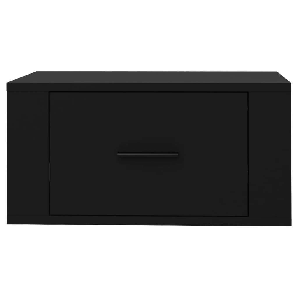 vidaXL Wall-mounted Bedside Cabinets 2 pcs Black 50x36x25 cm