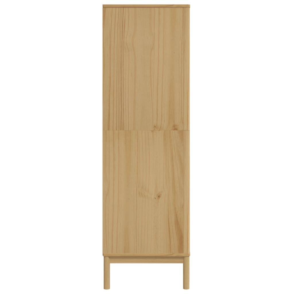 vidaXL Wardrobe FLORO Wax Brown 77x53x171 cm Solid Wood Pine