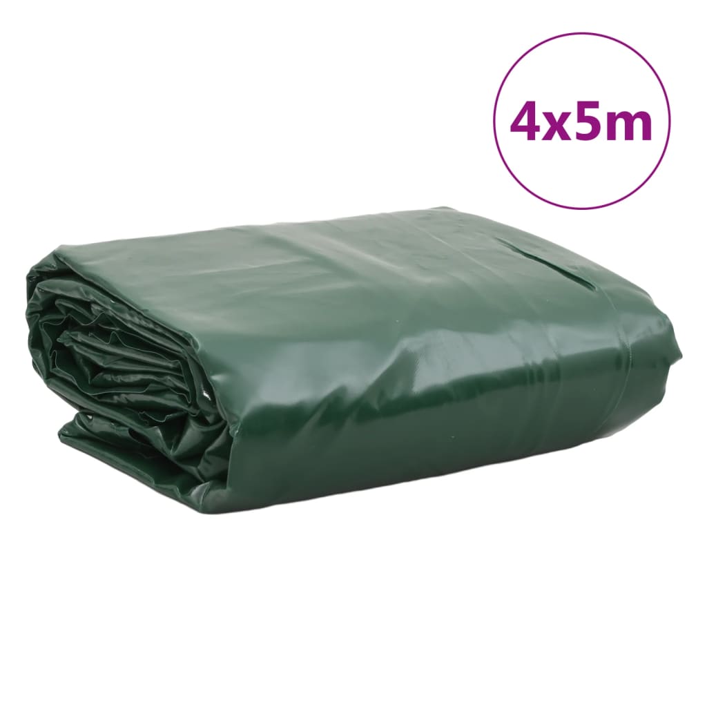 vidaXL Tarpaulin Green 4x5 m 650 g/m²