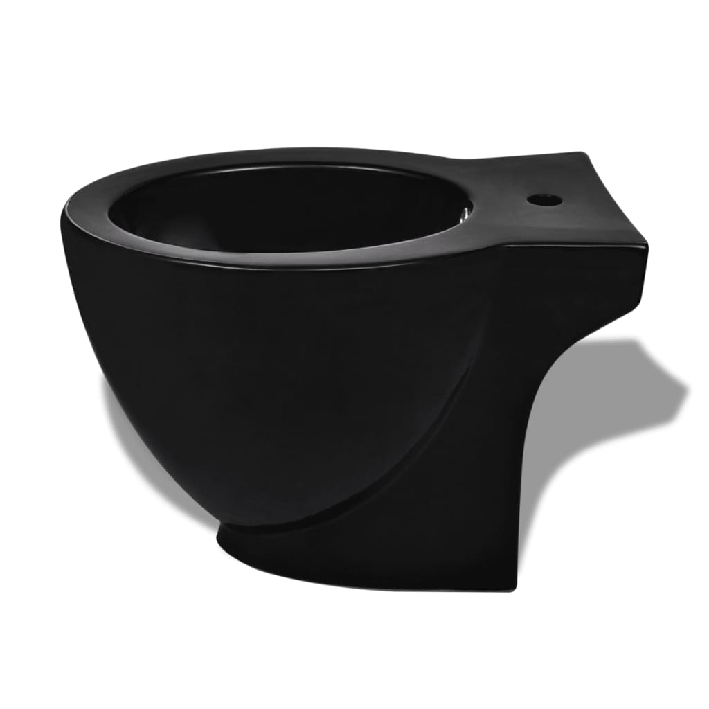 Round Bidet Stand Black High-quality Ceramic