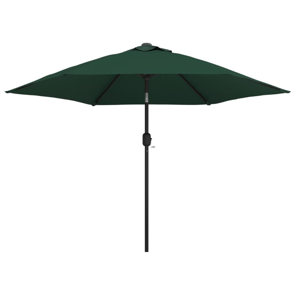 vidaXL LED Cantilever Umbrella 3 m Green