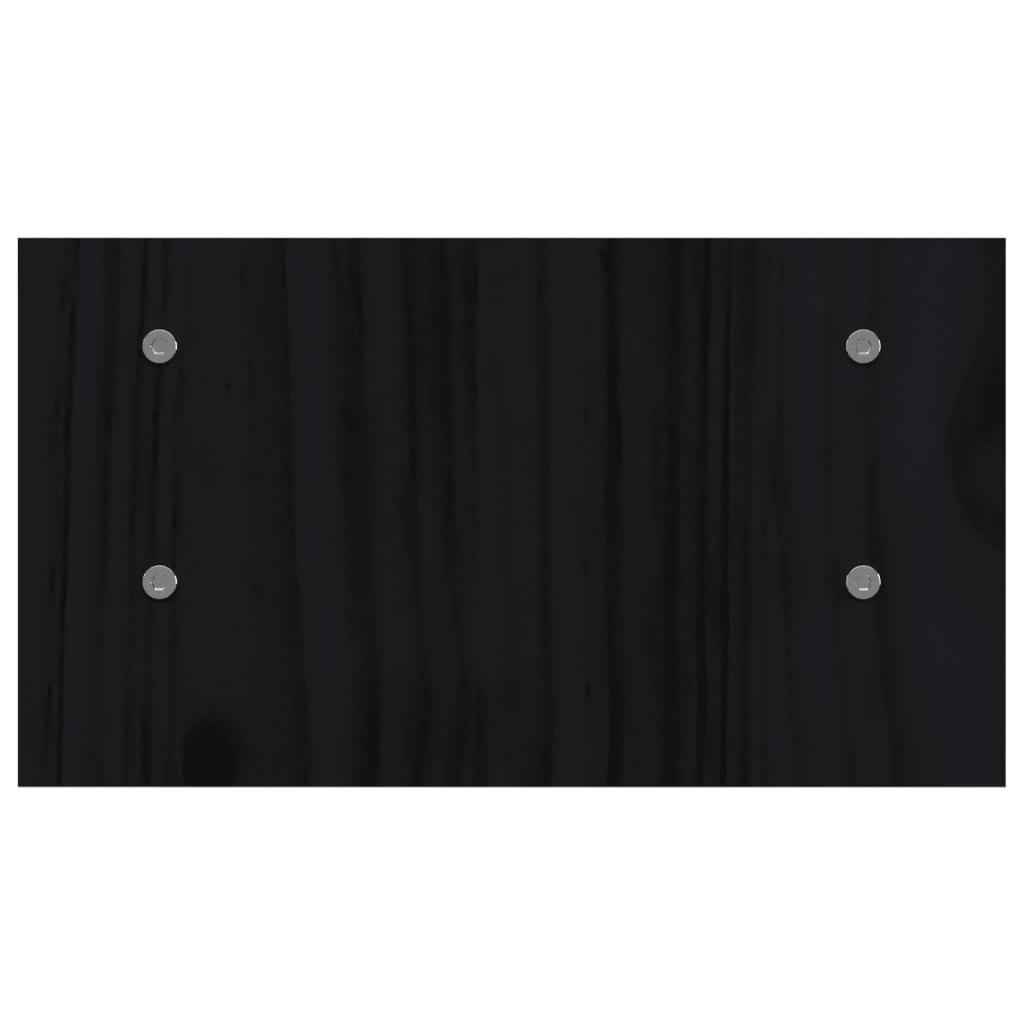 vidaXL Monitor Stand Black 50x27x15 cm Solid Wood Pine