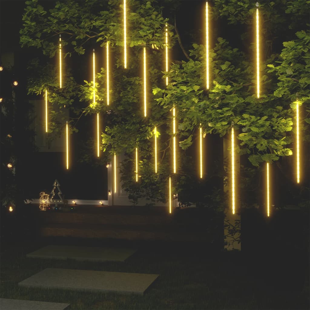 vidaXL Meteor Lights 20 pcs 50 cm Warm White 720 LEDs Indoor Outdoor