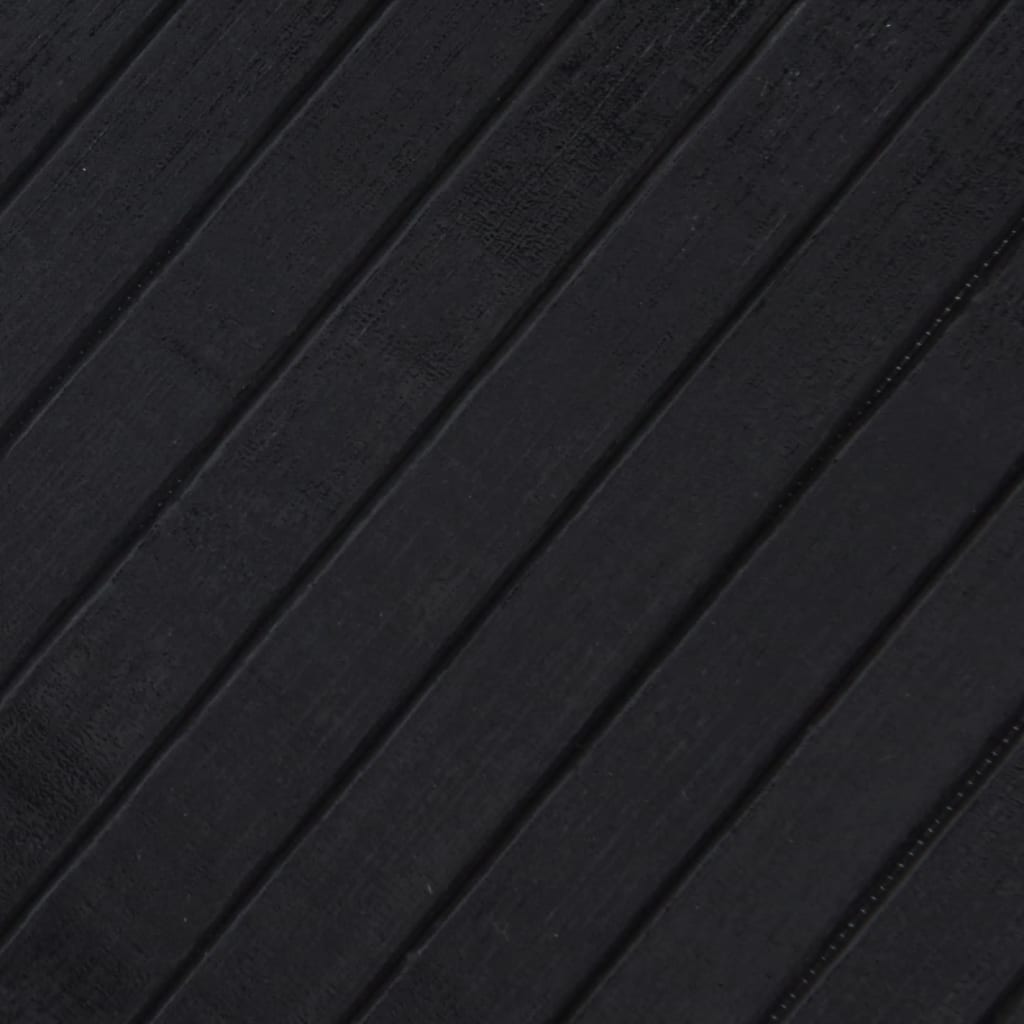 vidaXL Rug Rectangular Black60x200 cm Bamboo