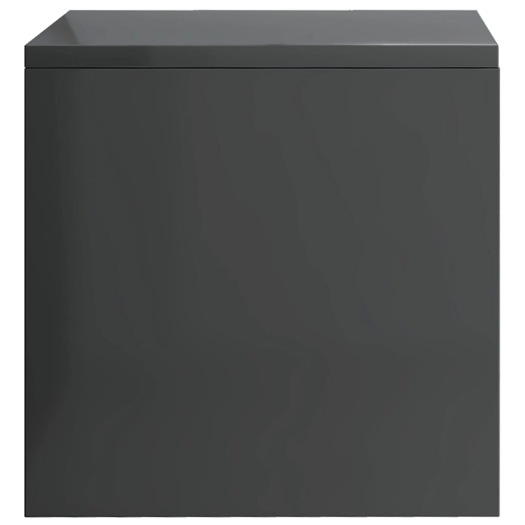 vidaXL Bedside Cabinets 2 pcs High Gloss Grey 40x30x30 cm Engineered Wood