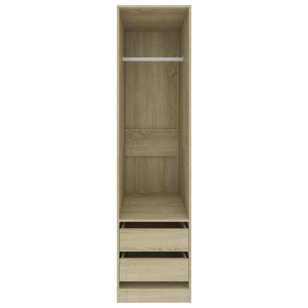 vidaXL Wardrobe with Drawers Sonoma Oak 50x50x200 cm Engineered Wood