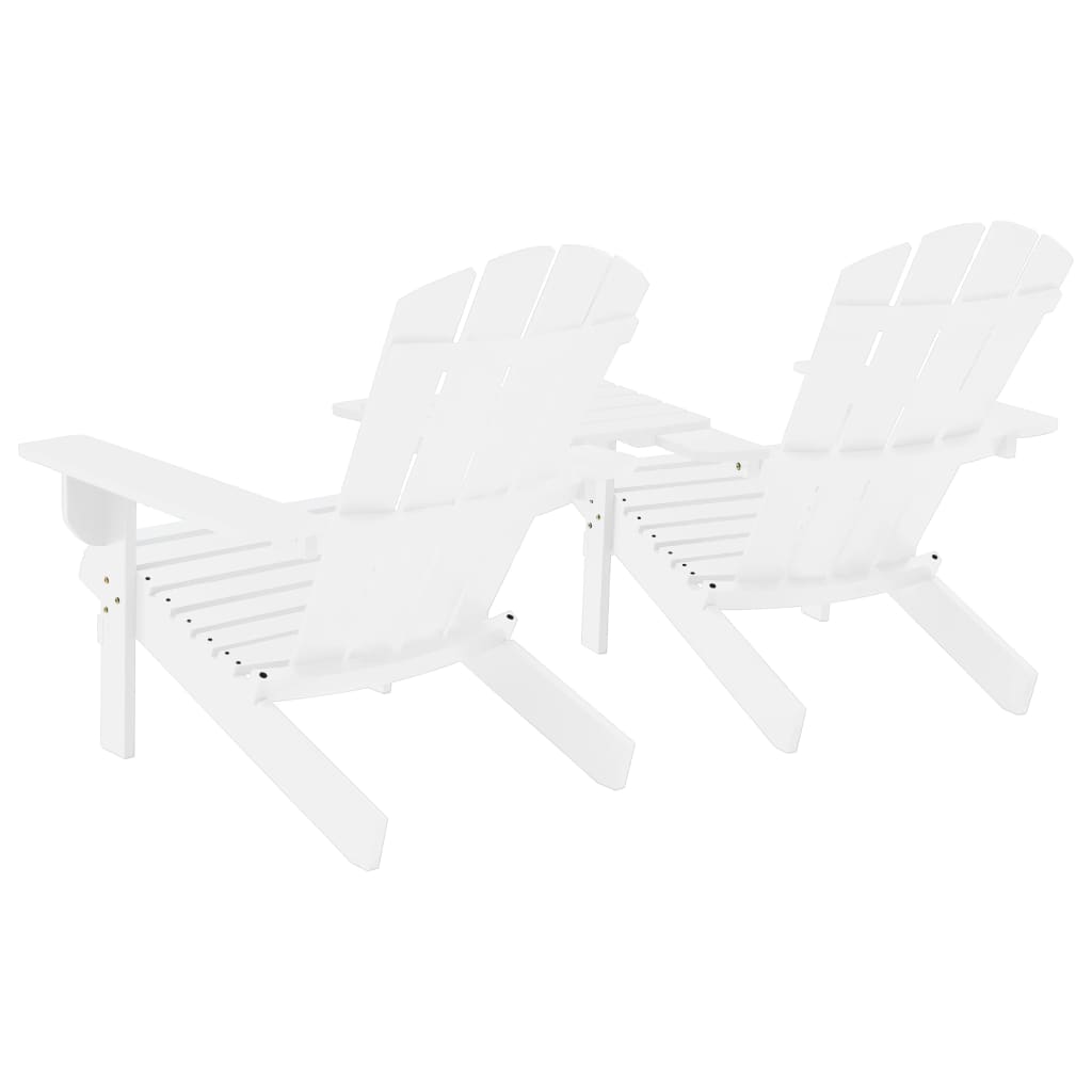 vidaXL Garden Adirondack Chair Solid Fir Wood White