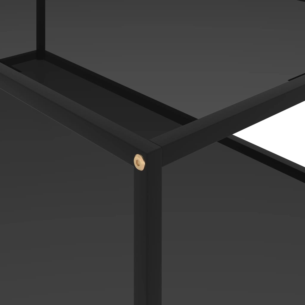 vidaXL Coffee Table Black 120x60x35 cm Tempered Glass