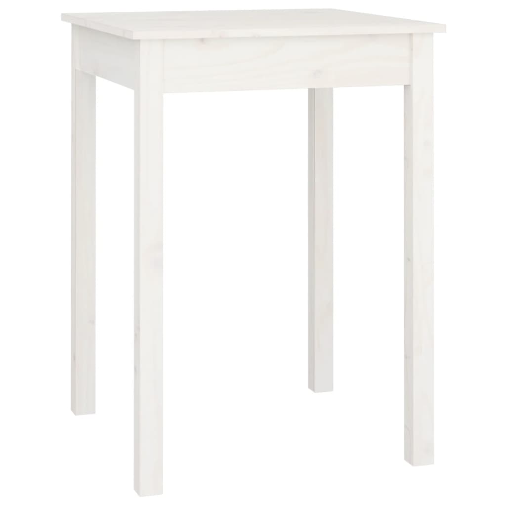 vidaXL Dining Table White 55x55x75 cm Solid Wood Pine