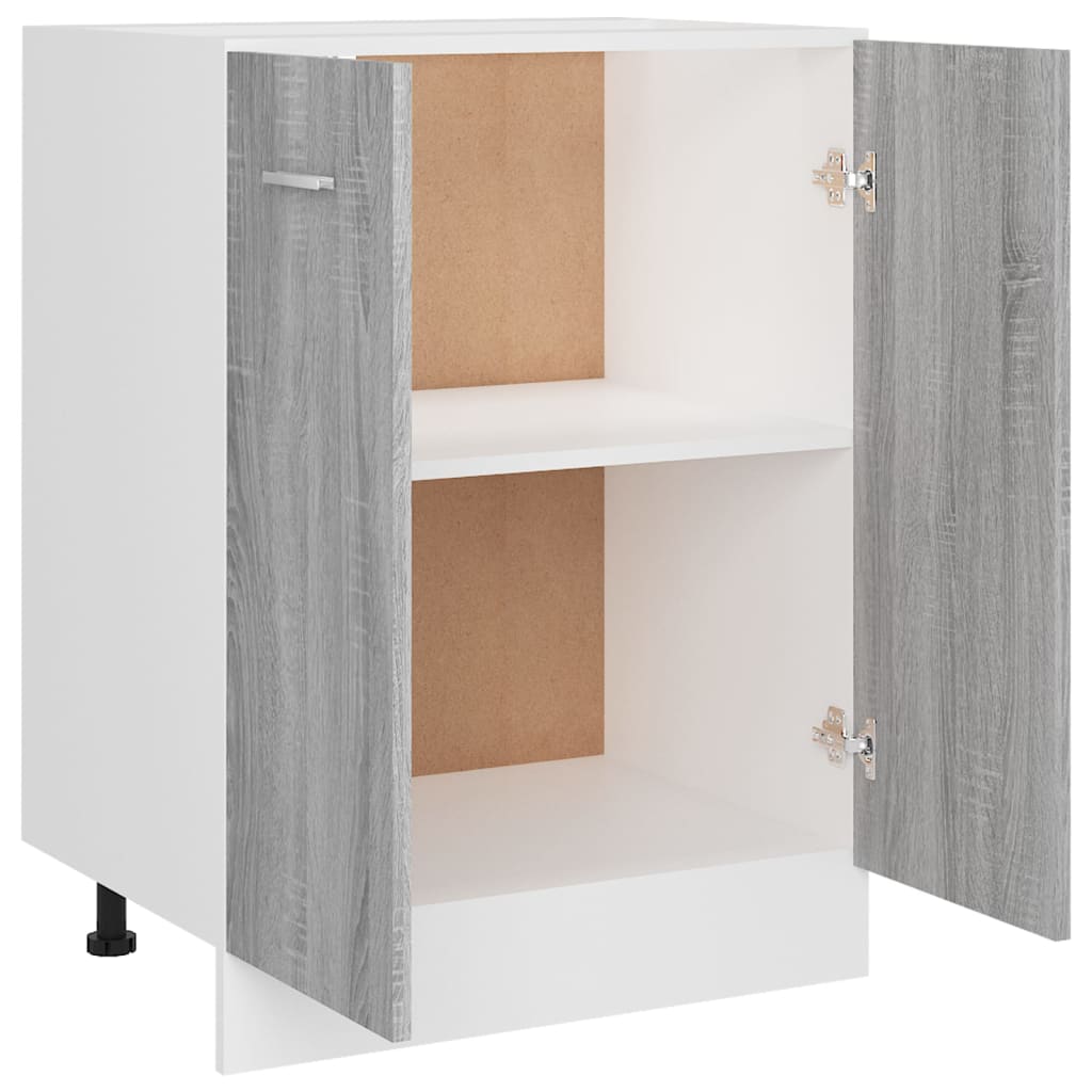 vidaXL Bottom Cabinet Grey Sonoma 60x46x81.5 cm Engineered Wood
