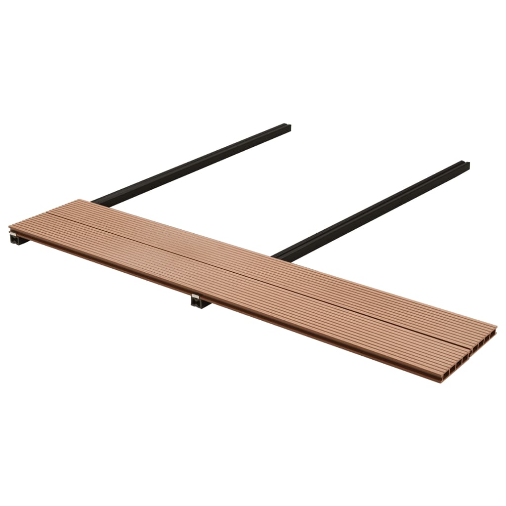 vidaXL WPC Decking Boards with Accessories 40 m² 2.2 m Brown