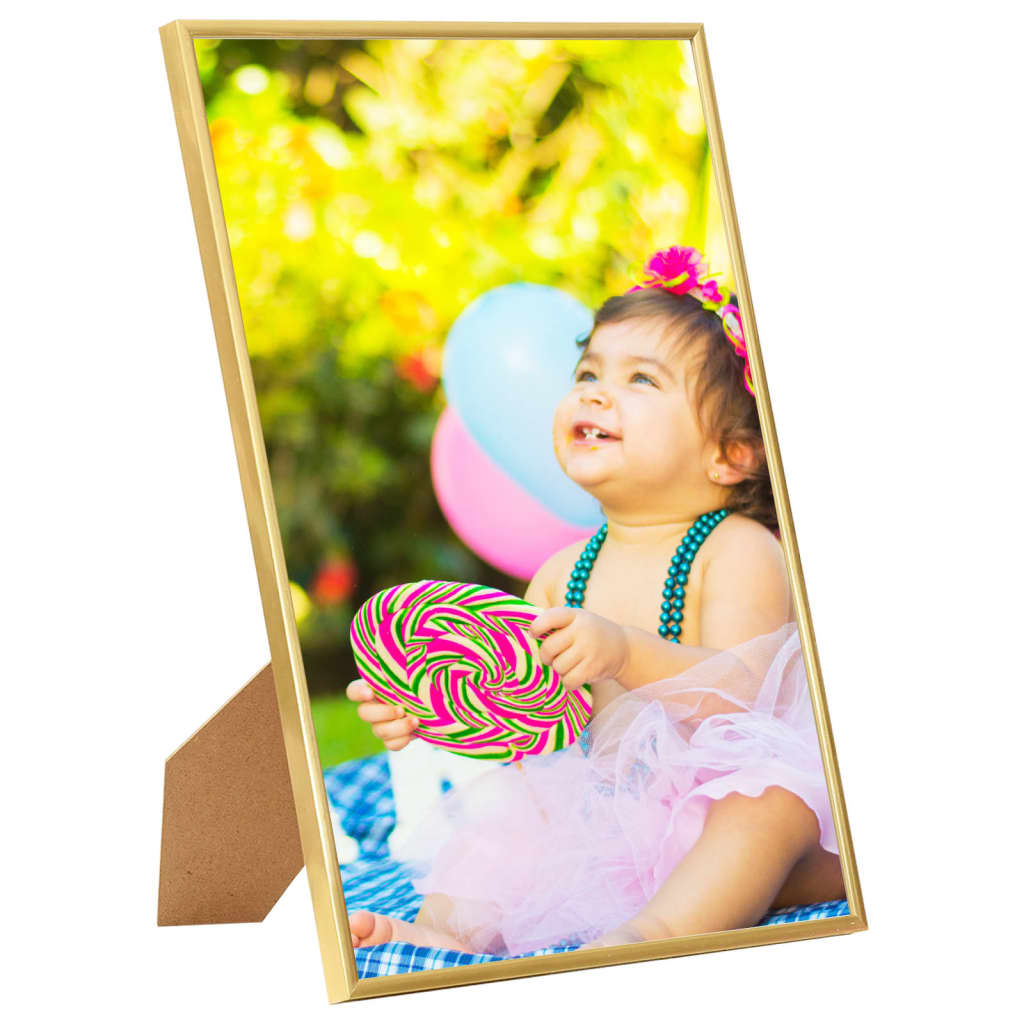 vidaXL Photo Frames Collage 5 pcs for Wall or Table Gold 29.7x42cm MDF