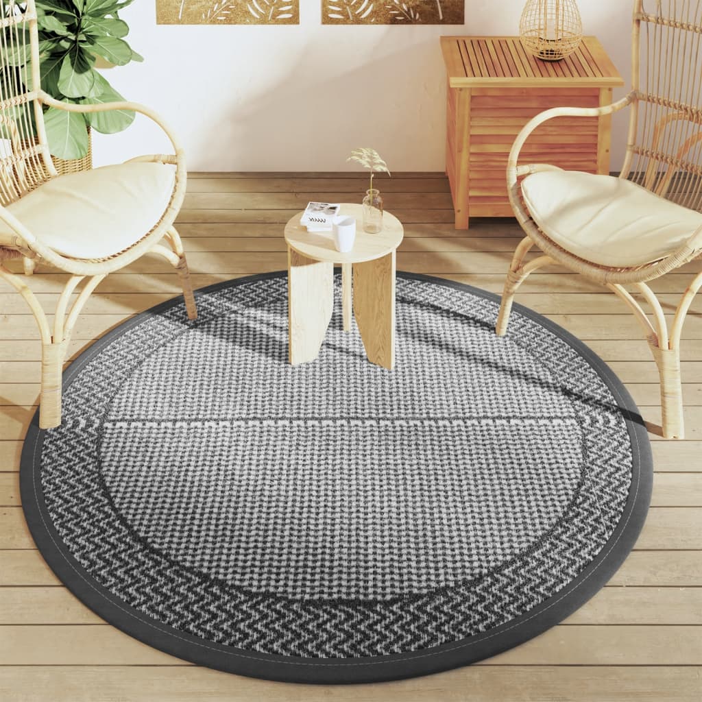 vidaXL Outdoor Carpet Grey Ø160 cm PP