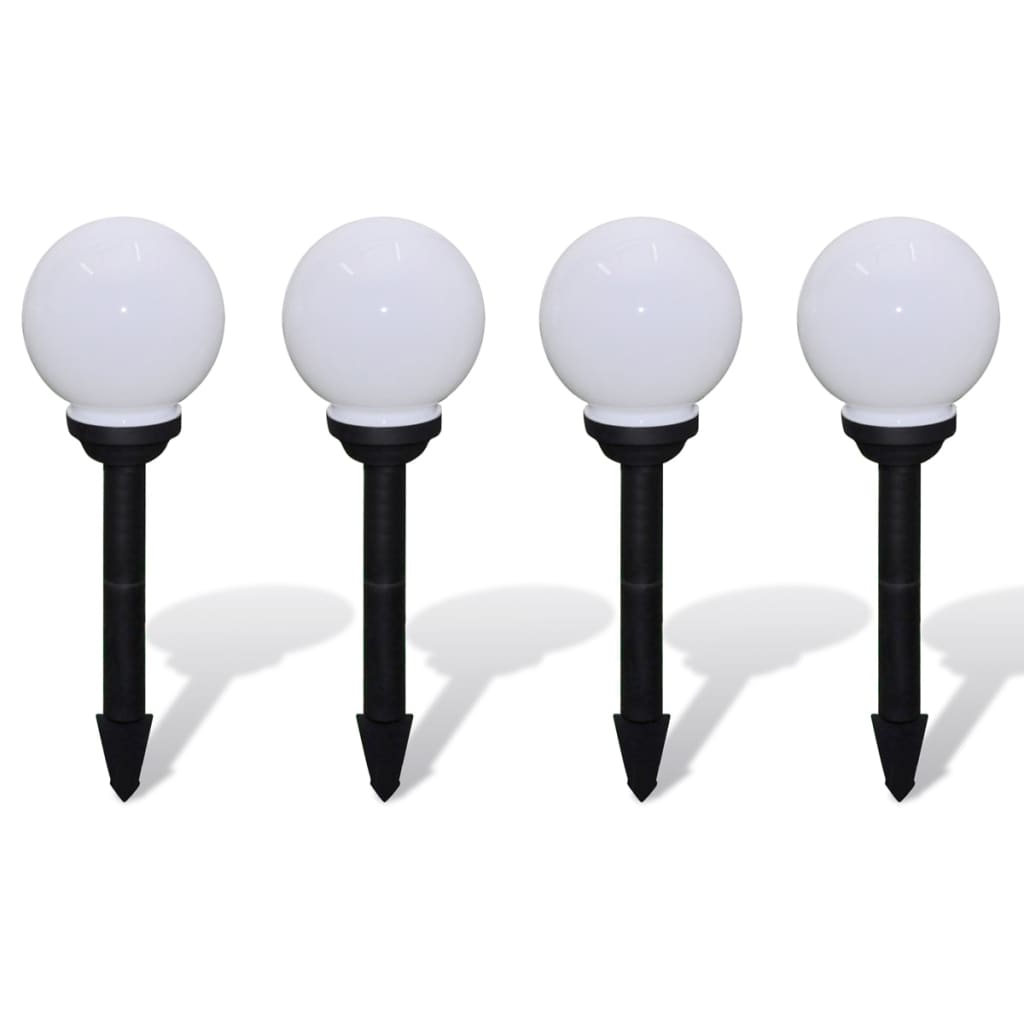 vidaXL Outdoor Pathway Lamps 4 pcs LED 15 cm with Ground Spike