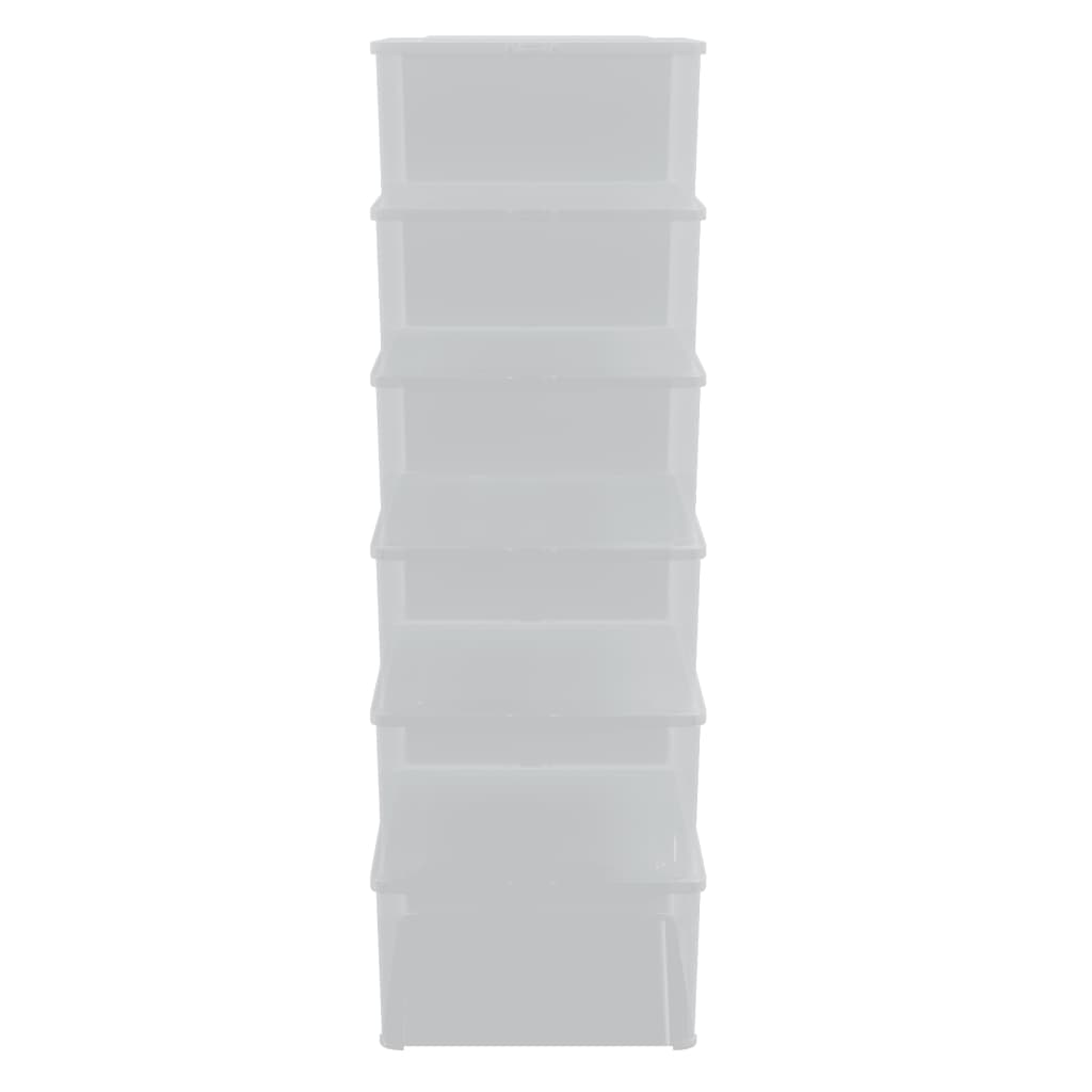 vidaXL Plastic Storage Boxes 6 pcs 10 L Stackable