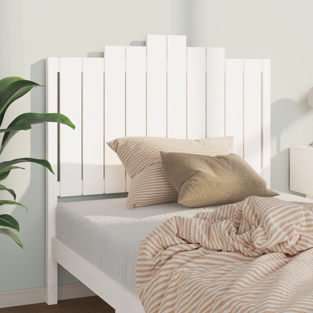 vidaXL Bed Headboard White 106x4x110 cm Solid Wood Pine