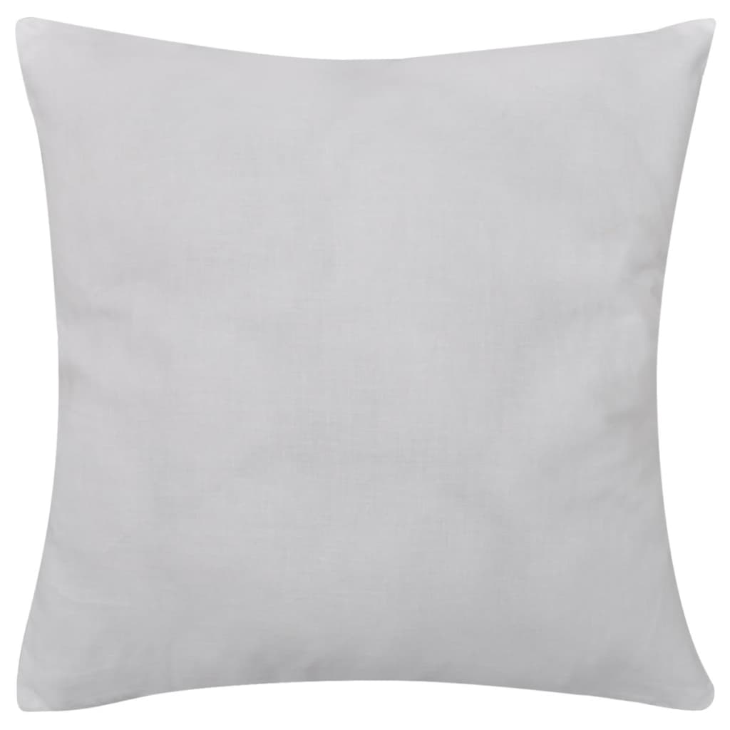 4 White Cushion Covers Cotton 80 x 80 cm