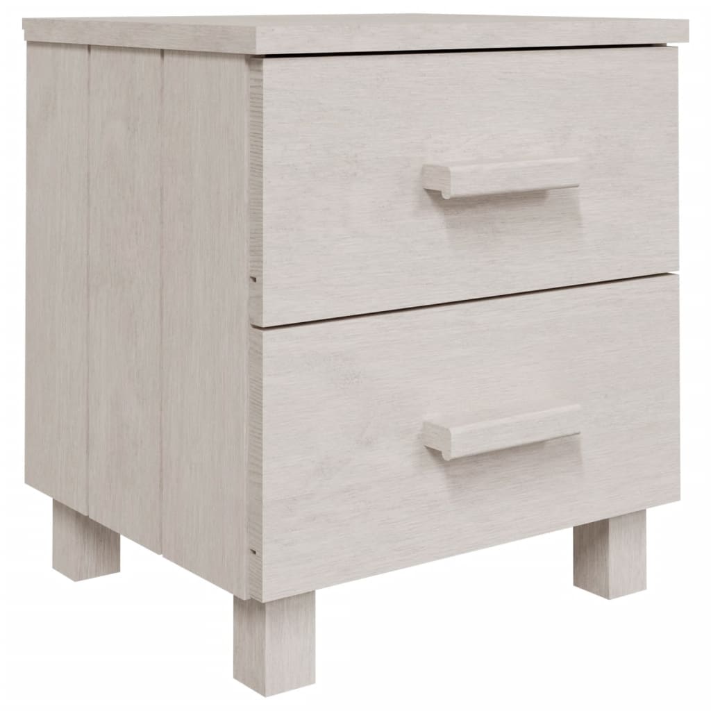 vidaXL Bedside Cabinet HAMAR White 40x35x44.5 cm Solid Pinewood