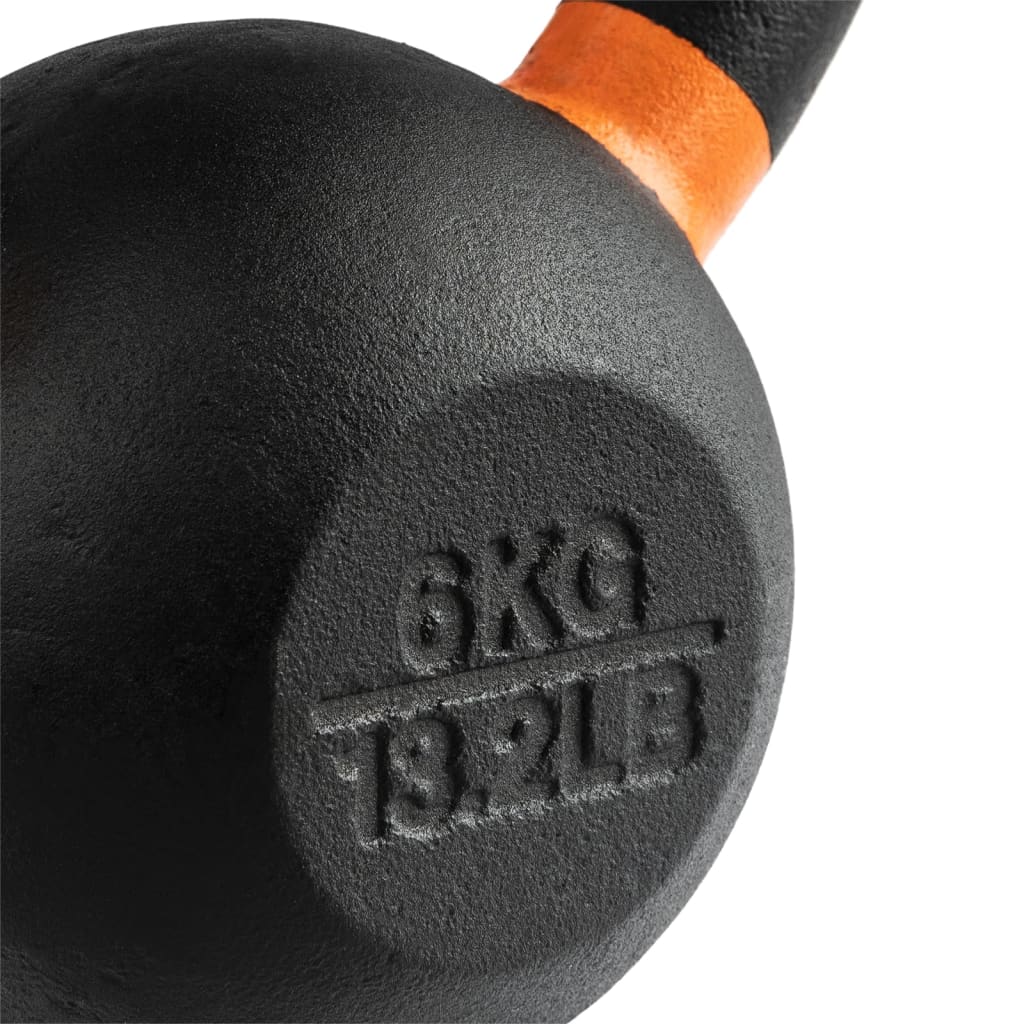 Wonder Core Power Coating Kettlebell 6 kg Black and Orange
