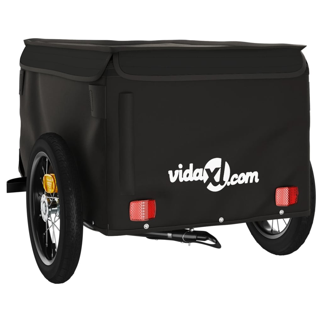 vidaXL Bike Trailer Black 30 kg Iron