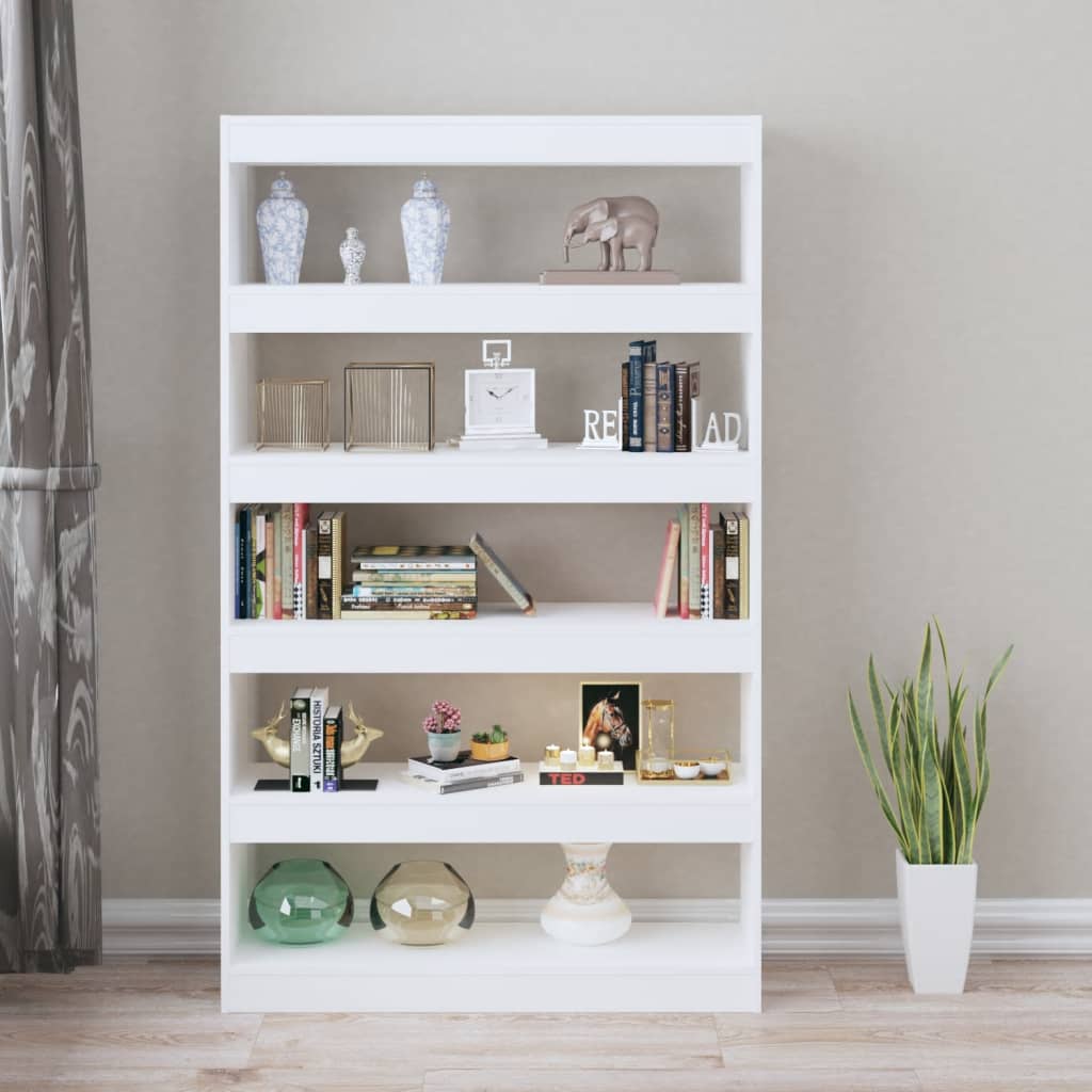 vidaXL Book Cabinet/Room Divider White 100x30x166 cm