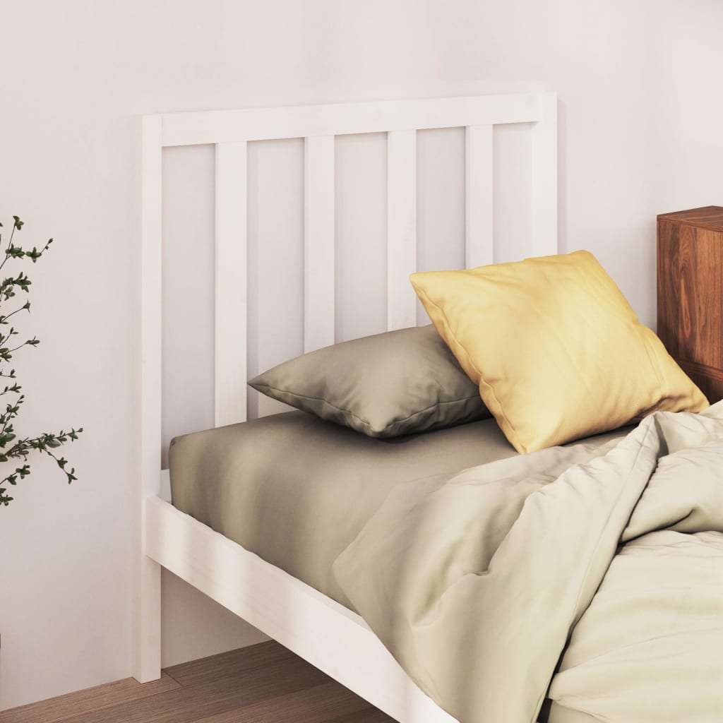 vidaXL Bed Headboard White 81x4x100 cm Solid Wood Pine
