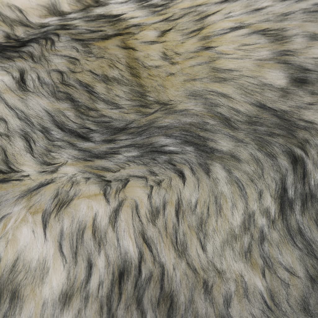 vidaXL Sheep Leather Rug 60x180 cm Dark Grey Melange