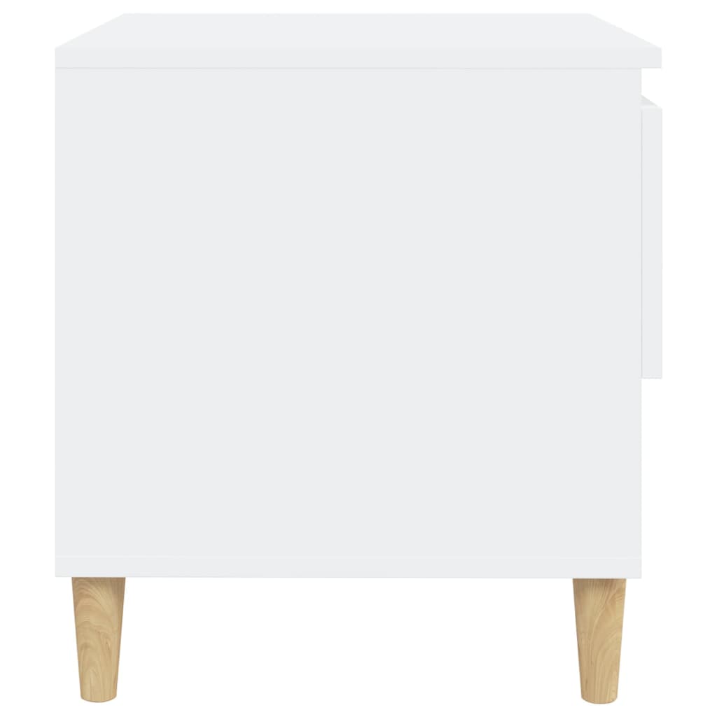 vidaXL Bedside Table White 50x46x50 Engineered Wood