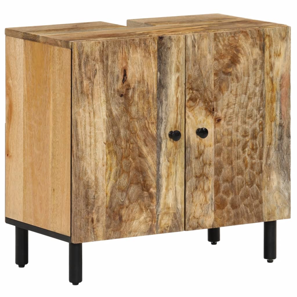 vidaXL 3 Piece Bathroom Cabinet Set Solid Wood Mango