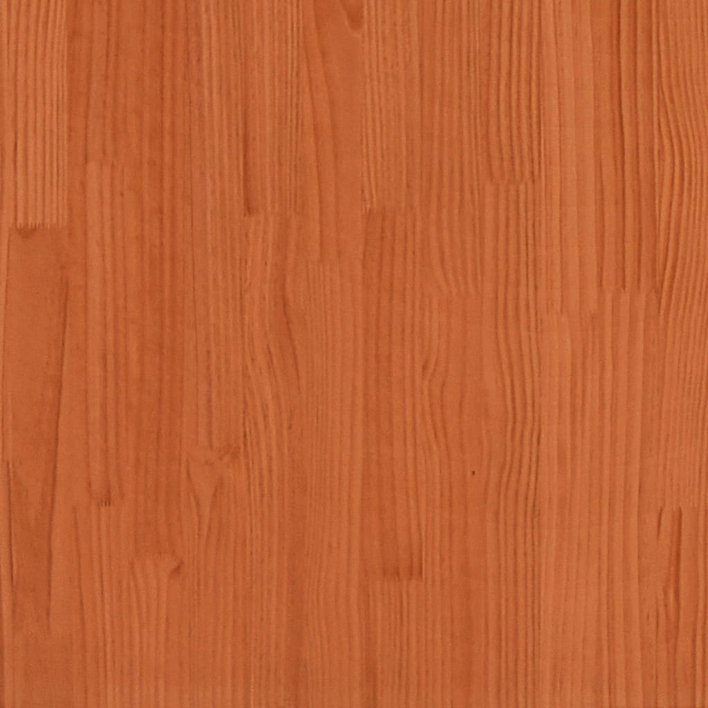 vidaXL Bed Frame Wax Brown 75x190 cm Small Single Solid Wood Pine