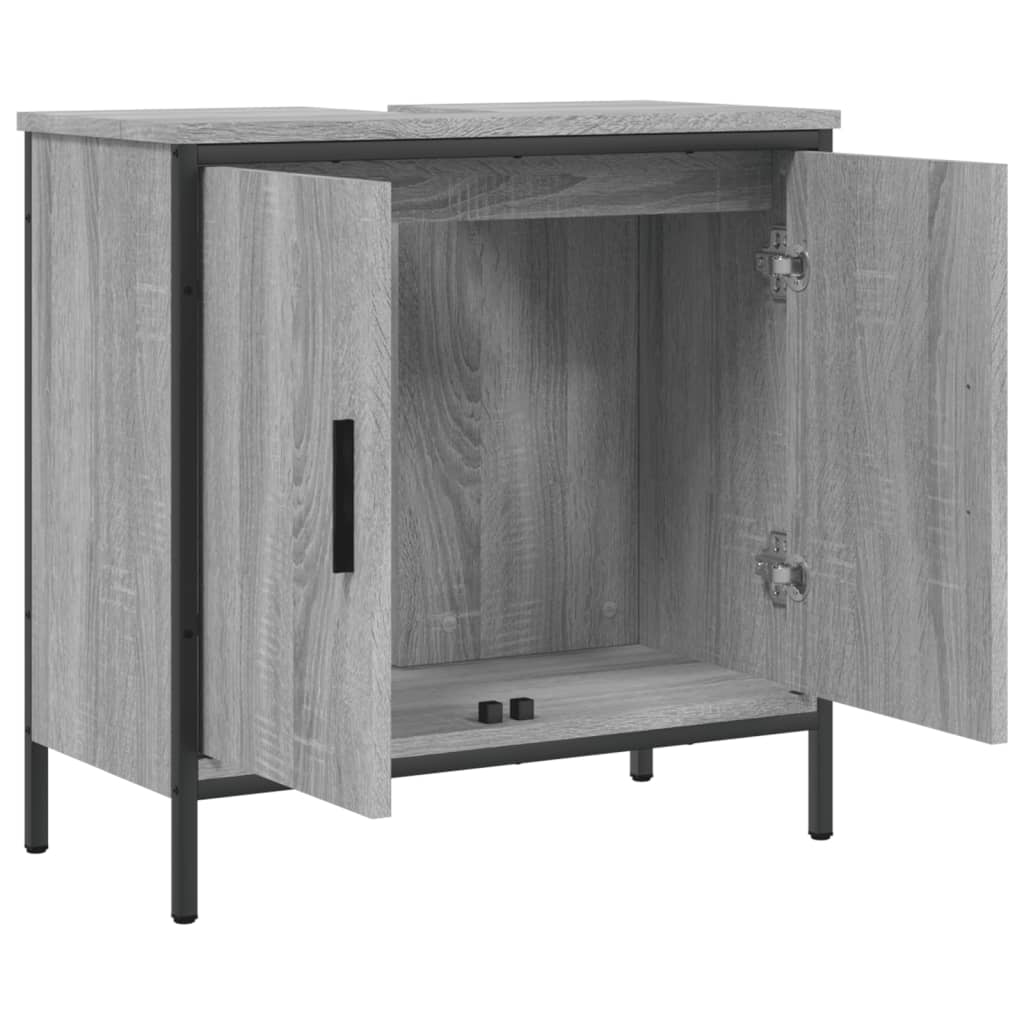 vidaXL Bathroom Sink Cabinet Grey Sonoma 60x30x60 cm Engineered Wood